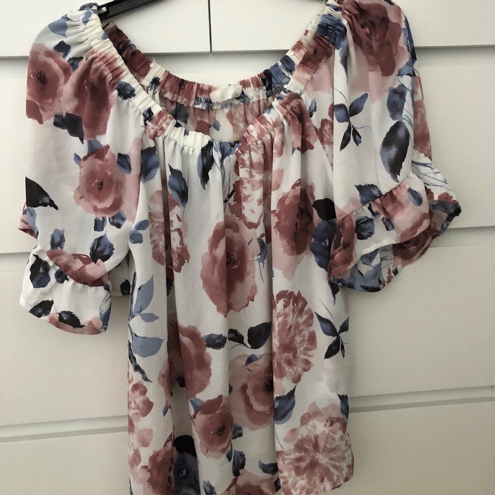 Off the shoulder floral top